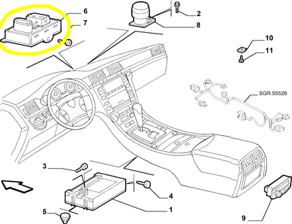 Lancia Thesis Delta and Lybra Air Conditioning System Odor Sensor New Original 46545732 51855464