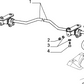 Lancia Delta Integrale Staffa Destra Tassello Elastico Barra di Torsione Anteriore Nuova Originale