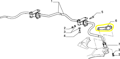 Lancia Delta Integrale Staffa Destra Tassello Elastico Barra di Torsione Anteriore Nuova Originale