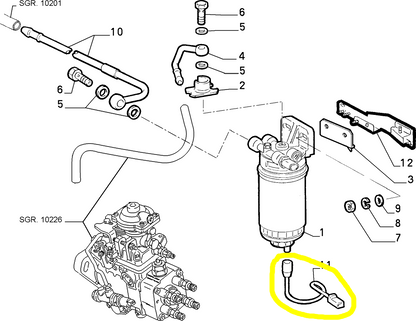 Lancia Dedra TD Diesel Filter Water Sensor New Original 7649729