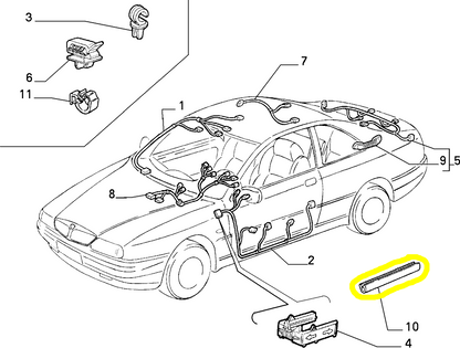 Lancia K Alfa Romeo 166 Cable Harness Channel New Original 46432883 60815301