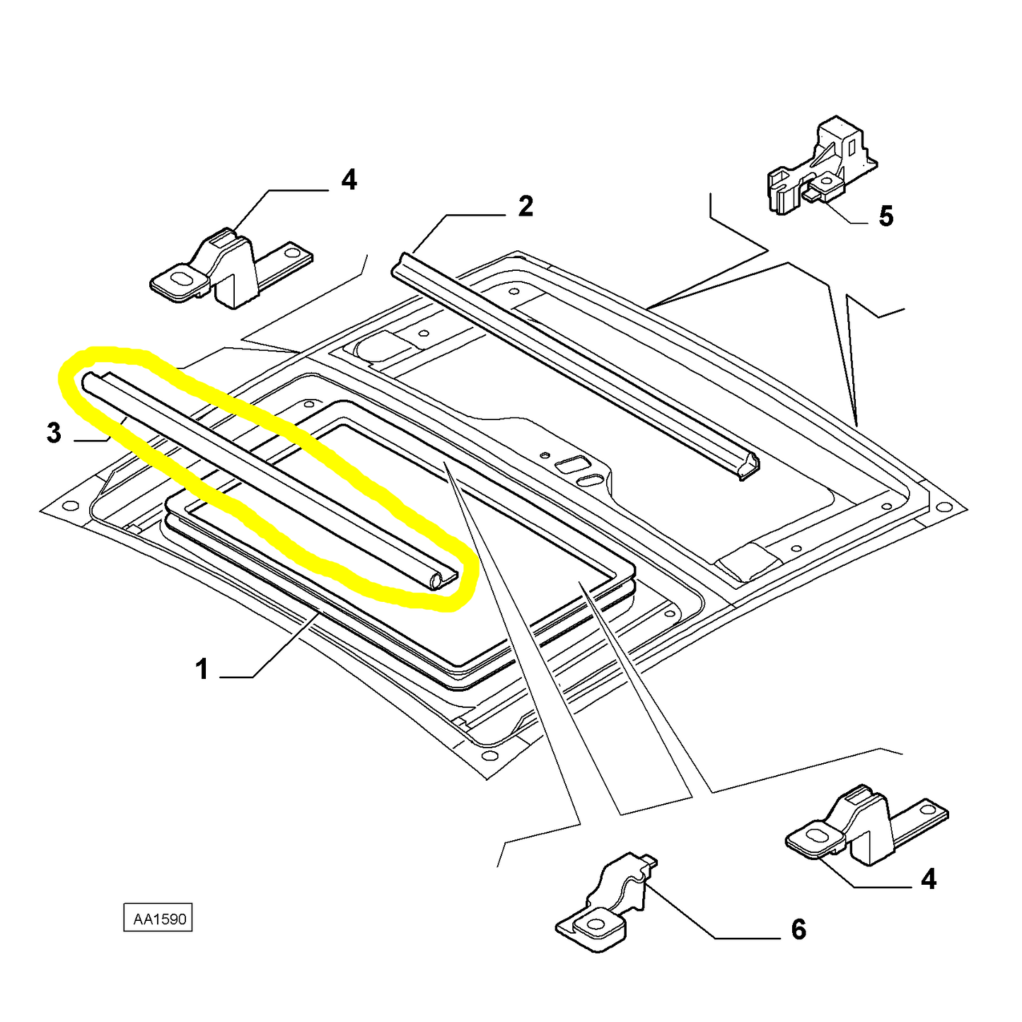 Lancia Ypsilon Folding Top Seal Gasket New Original 71729145