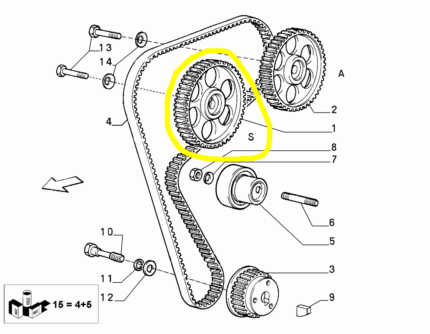 Lancia Thema 16V e K Ingranaggio Condotto Distribuzione Nuovo Originale 7737119 7708967