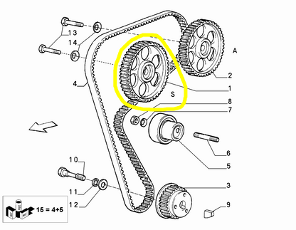 Lancia Thema 16V e K Ingranaggio Condotto Distribuzione Nuovo Originale 7737119 7708967