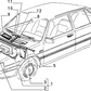 Lancia Thema Fiat Croma Guarnizione di Tenuta Destra Paratia Cofano Motore Nuova Originale 82425584