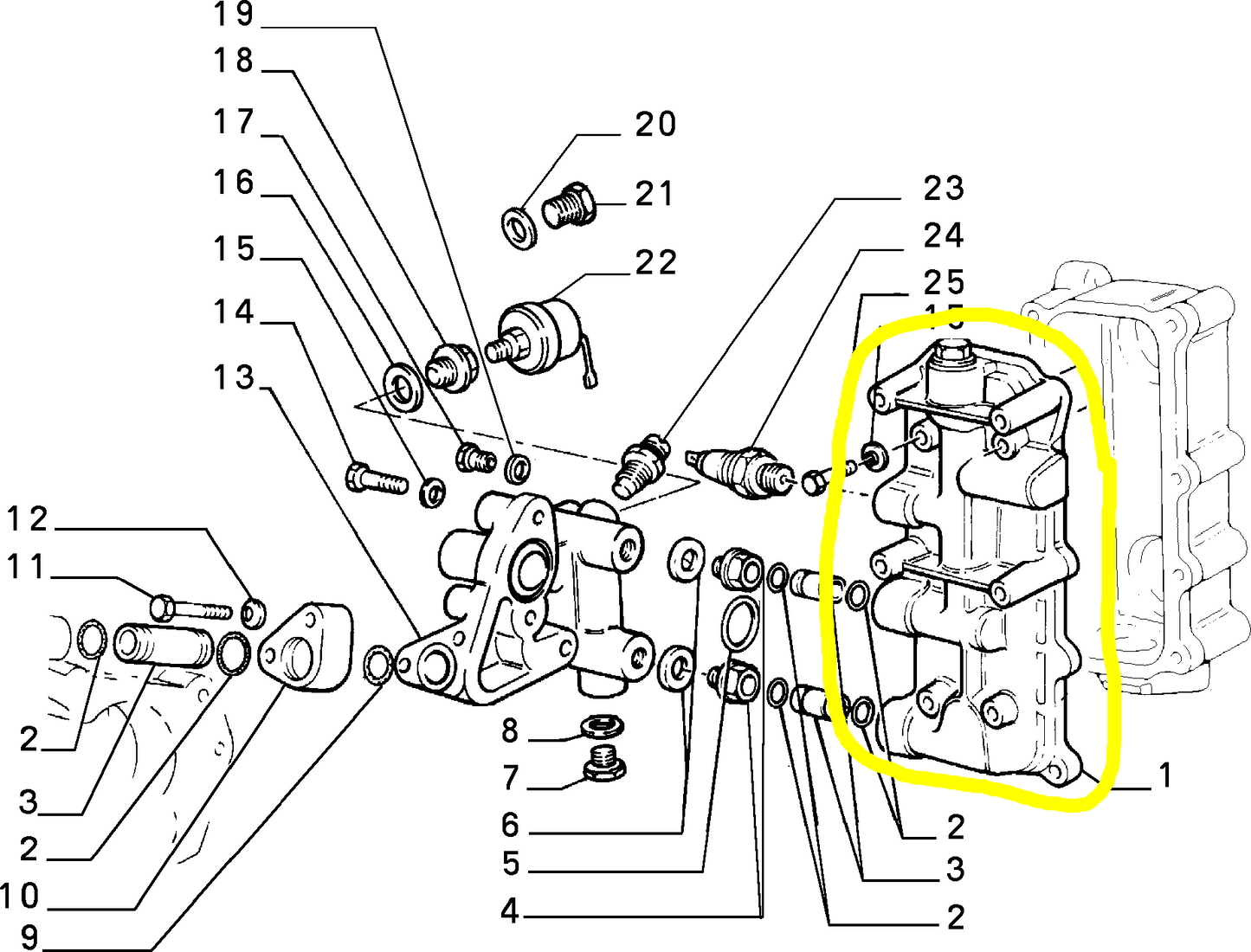 Lancia Thema Fiat Croma Scatola Pompa Acqua Nuova Originale 4832767