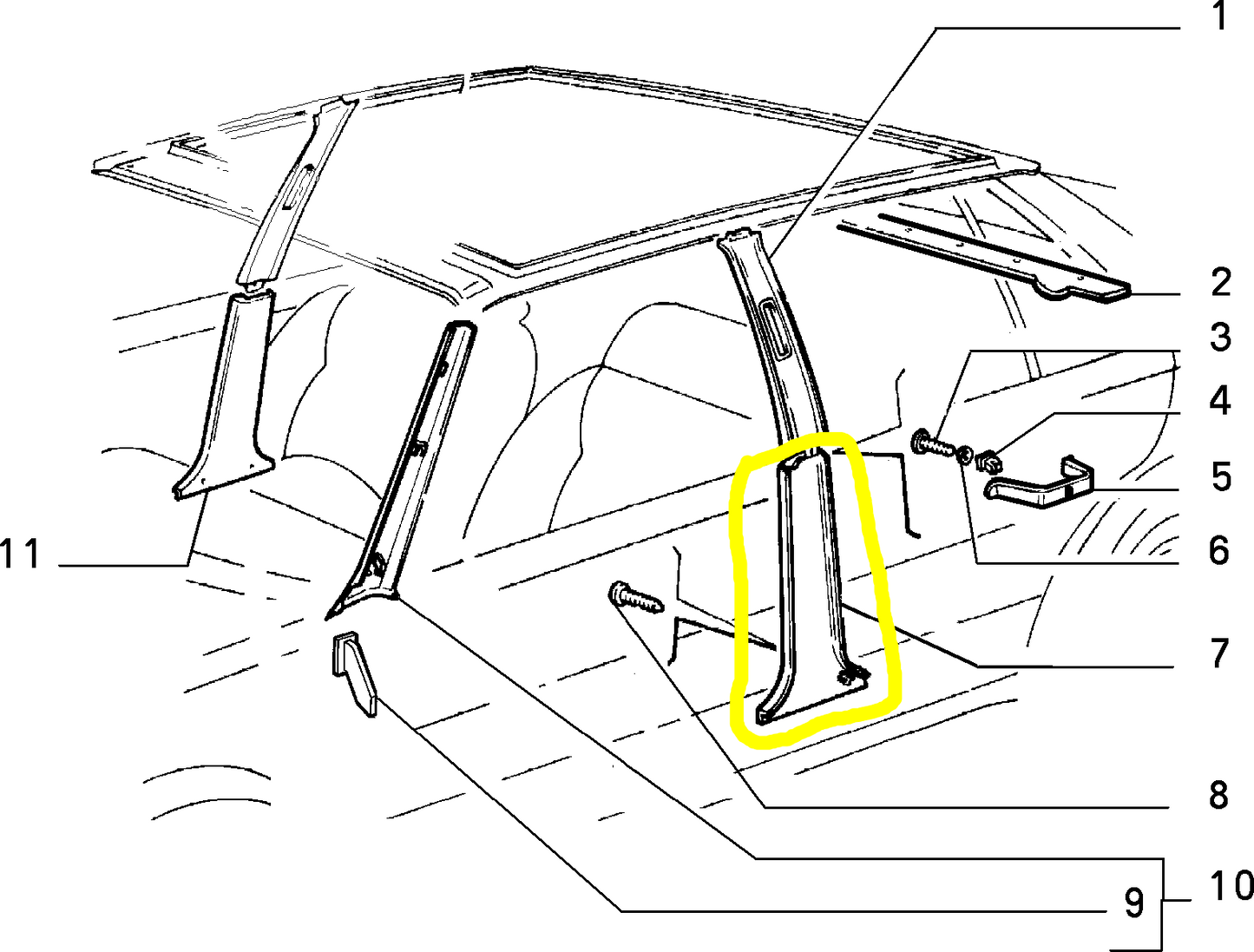 Lancia Thema Fiat Croma Rivestimento Interno Inferiore Piantone Centrale Nero 82402066 177136480