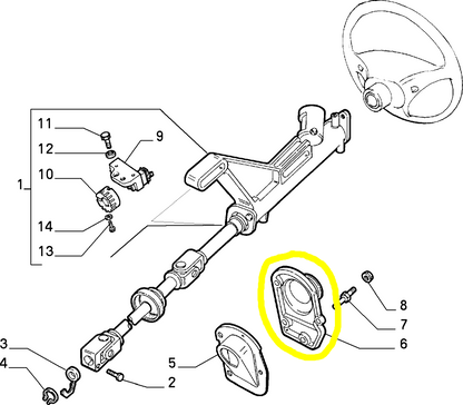 Lancia K Alfa Romeo 166 Steering Column Seal Gasket New Original 60608158 60813833