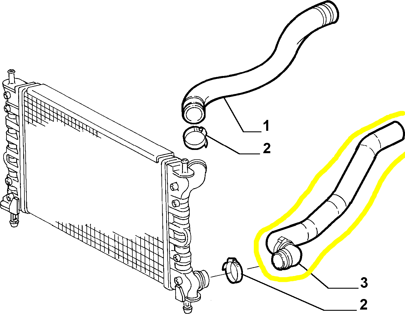 Lancia Lybra 1800 16V Manicotto Flessibile Inferiore Radiatore Nuovo Originale 46782030