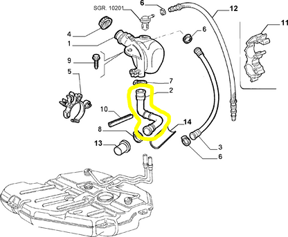 Lancia K Alfa Romeo 166 Fuel Injection Hose New Original 60662306 60815961