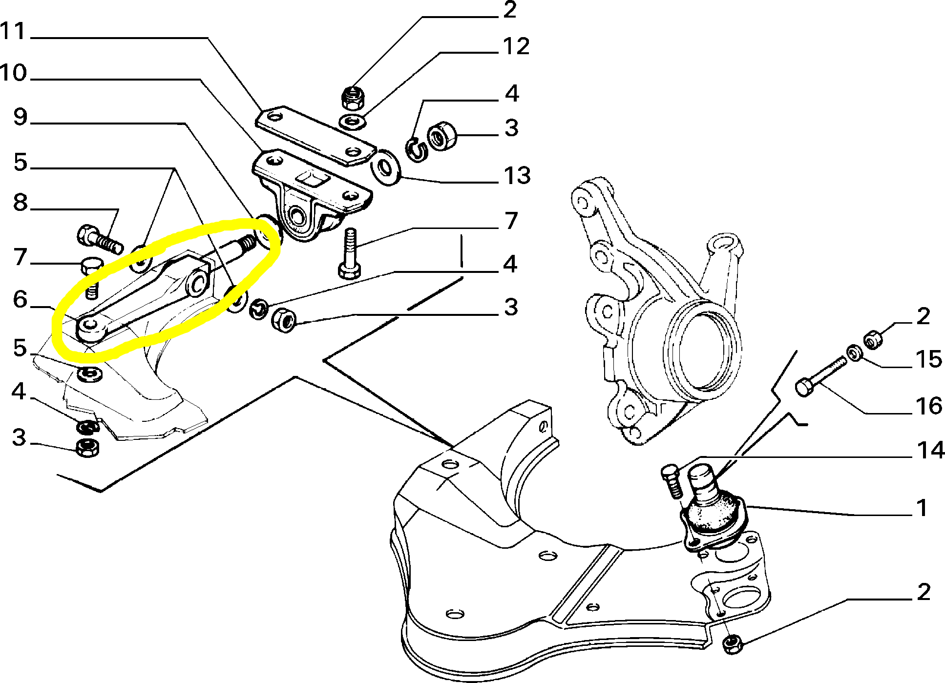Lancia Delta Integrale e R86 Perno Boccola Elastica Sospensione Anteriore Nuovo Originale 95570053 - Raggi's Automobilia e Ricambi Auto