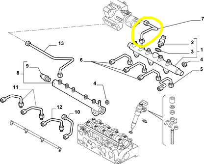 Lancia Lybra 1900 JTD Injection System Pipe New Original 46803001