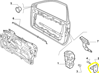 Lancia Delta and Ypsilon Front and Rear Door Striker Plate New Original 51754609 51706439