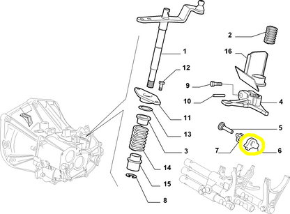 Lancia Ypsilon Nottolino Cambio Nuovo Originale 46462755 7639431