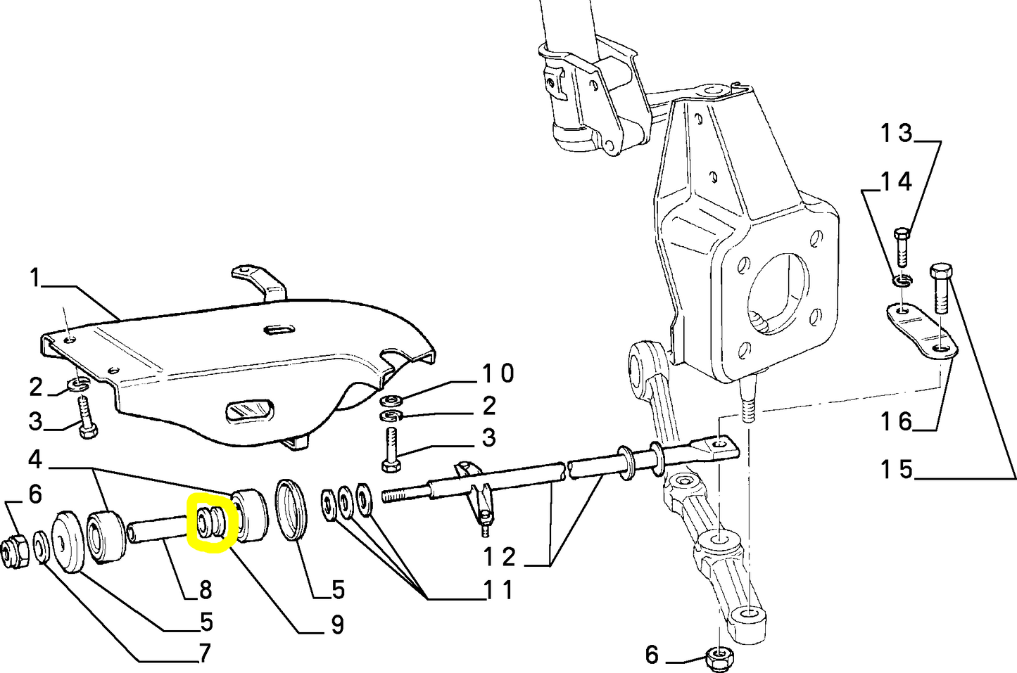 Autobianchi Y10 Front Suspension Strut Ring New Original 7668397 4290680