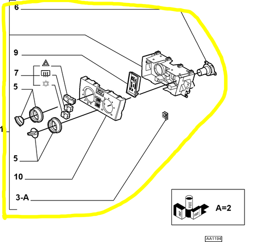 Lancia Ypsilon Musa Fiat Idea Grande Punto Comandi Riscaldamento Aria Condizionata 77362500