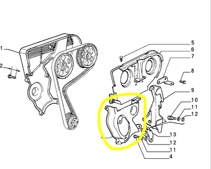 Lancia Thema Fiat Croma Timing Protection New Original 7699048 7541105
