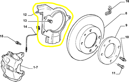 Lancia Dedra Fiat Tipo Front Left Brake Protection New Original 7670170 7670179