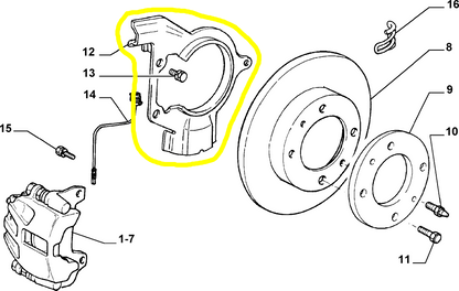 Lancia Dedra Fiat Tipo Riparo Freno Anteriore Sinistro Nuovo Originale 7670170 7670179 - Raggi's Automobilia e Ricambi Auto