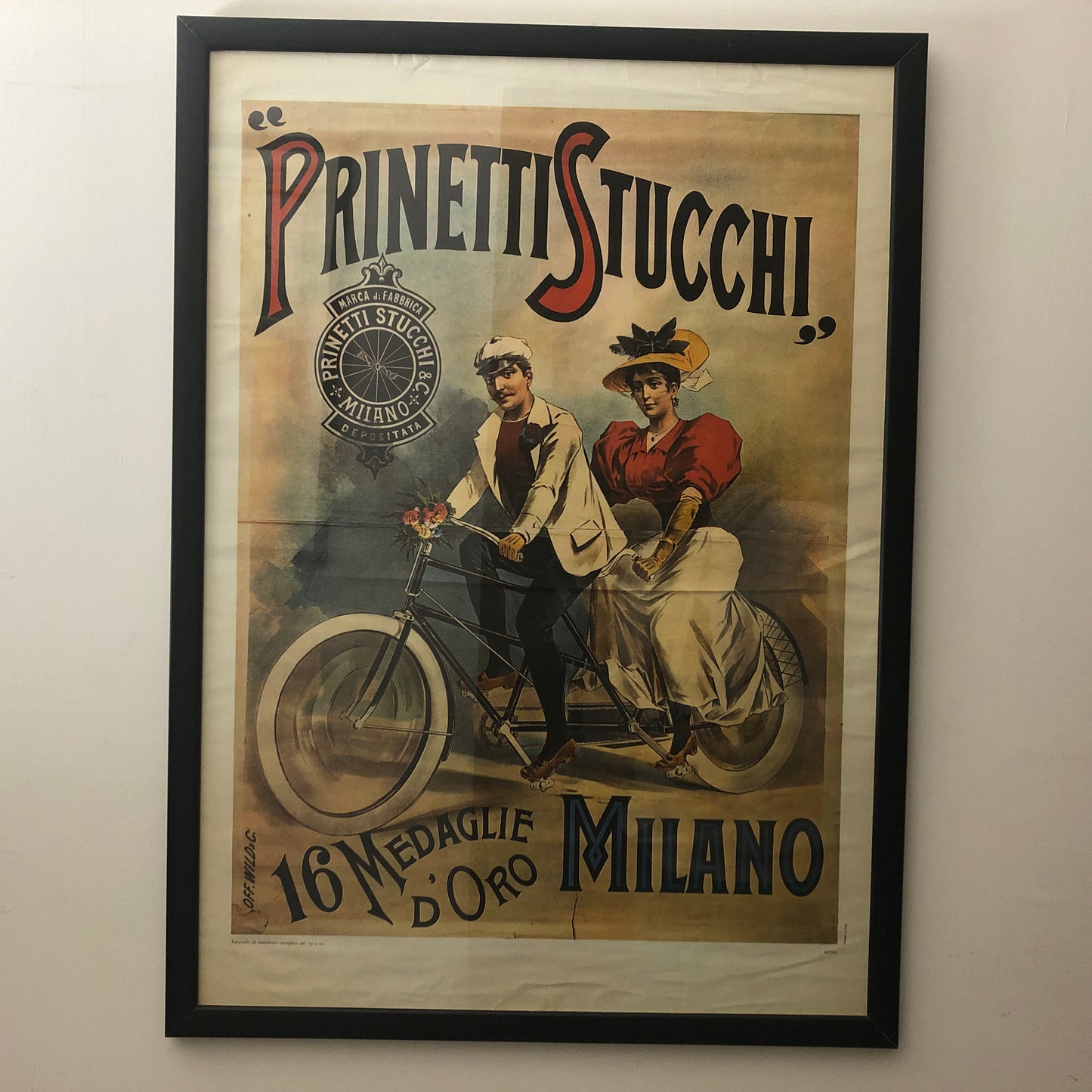 Prinetti Stucchi & C. Riproduzione Manifesto Pubblicitario Realizzato nel 1912