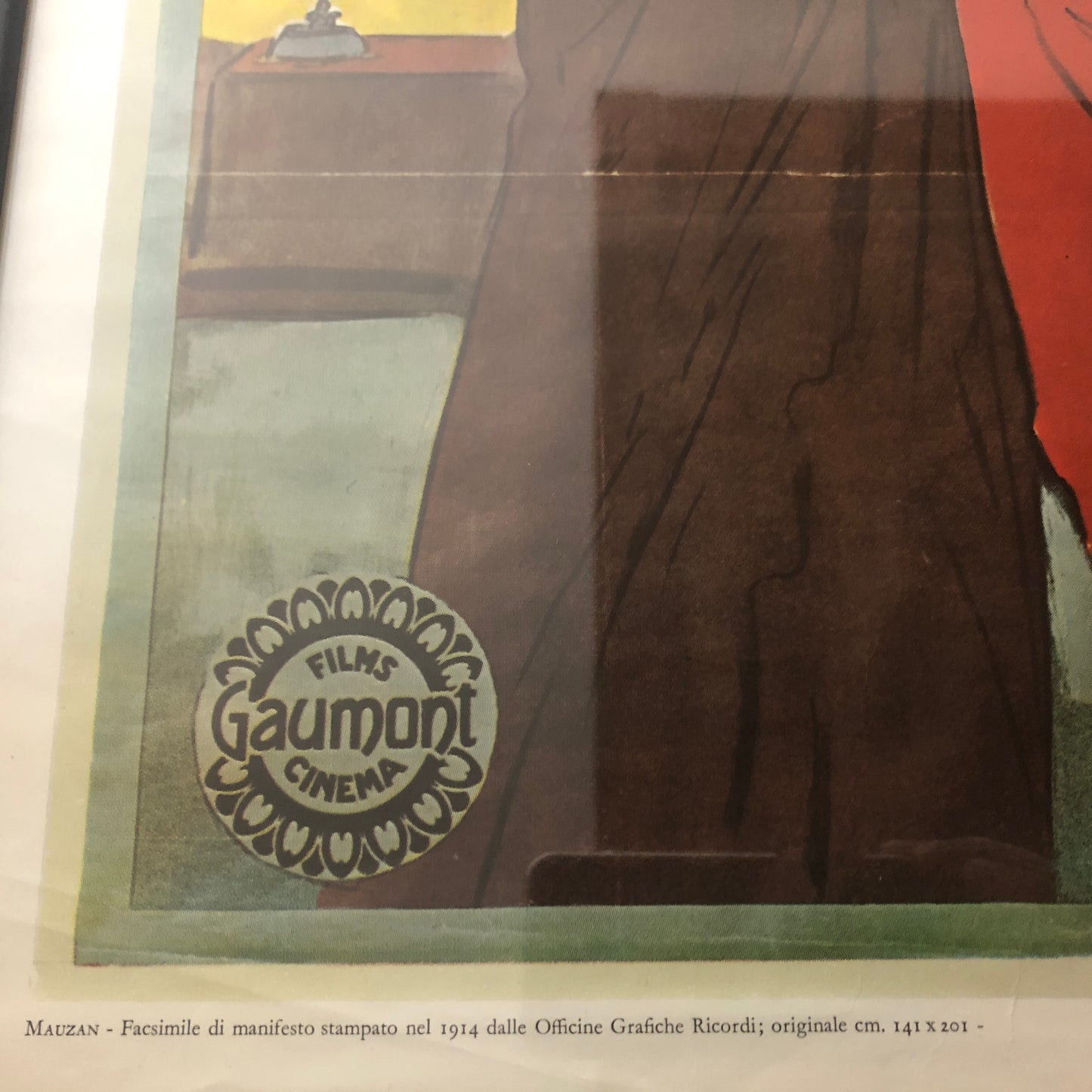 Films Gaumont Cinema, Manifesto Pubblicitario Anno 1914 Disegnato da Achille Luciano Mauzan
