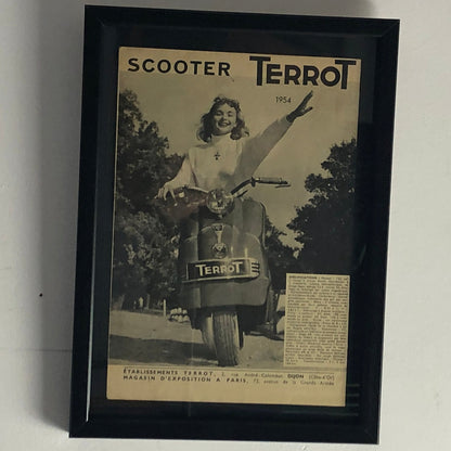 Terrot, Pubblicità Anno 1954 Scooter Terrot con Specifiche Tecniche in Francese - Raggi's Collectibles' Automotive Art