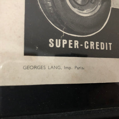 Lambretta, Pubblicità Anno 1954 Disegnata da Rino Ferrari per Lambretta con Didascalia in Francese - Raggi's Collectibles' Automotive Art