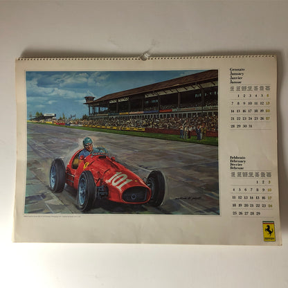 Ferrari, Calendario Ferrari del 1980 Realizzato da Dipinti di Antonio de Giusti - Raggi's Collectibles' Automotive Art