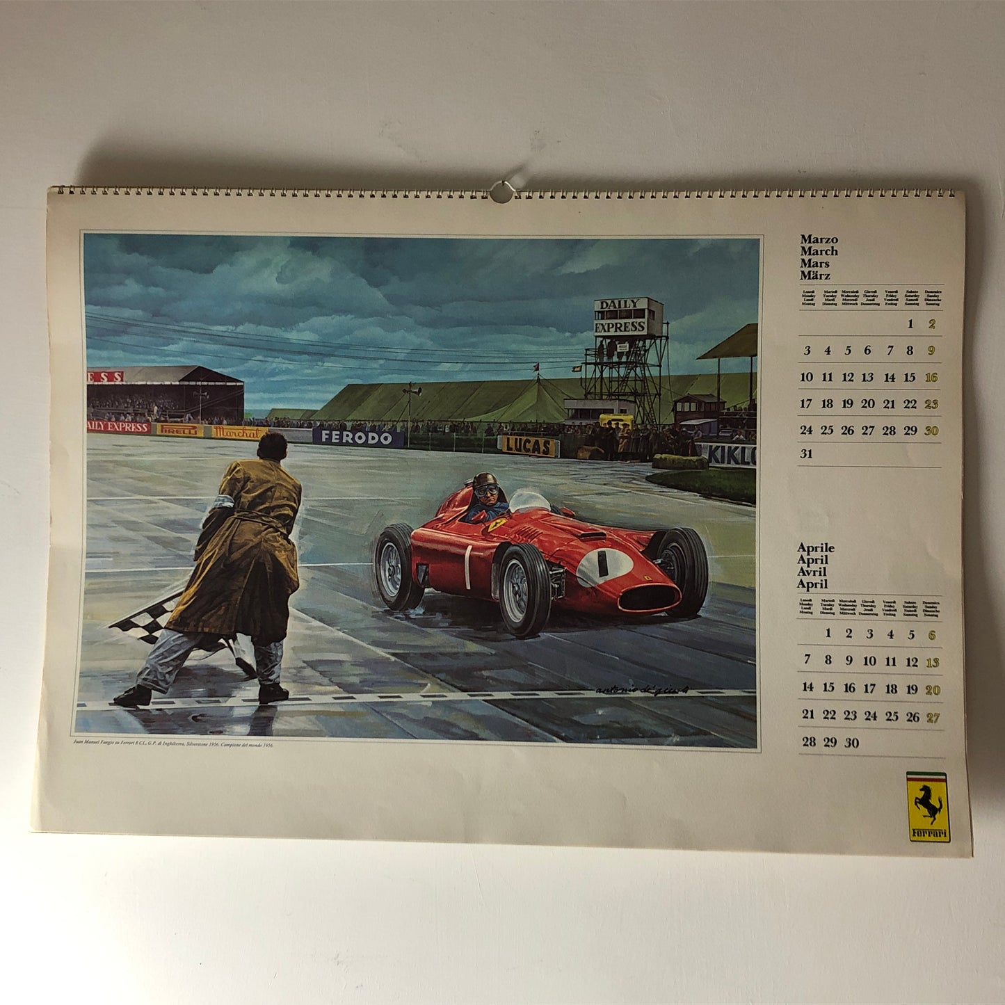 Ferrari, Calendario Ferrari del 1980 Realizzato da Dipinti di Antonio de Giusti
