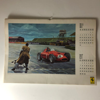 Ferrari, Calendario Ferrari del 1980 Realizzato da Dipinti di Antonio de Giusti - Raggi's Collectibles' Automotive Art