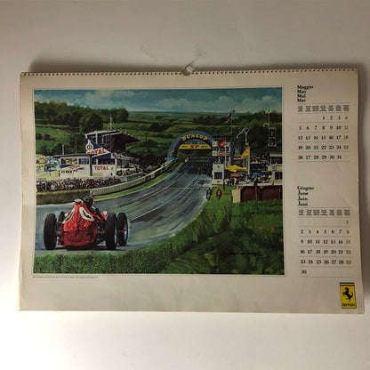 Ferrari, Calendario Ferrari del 1980 Realizzato da Dipinti di Antonio de Giusti - Raggi's Collectibles' Automotive Art