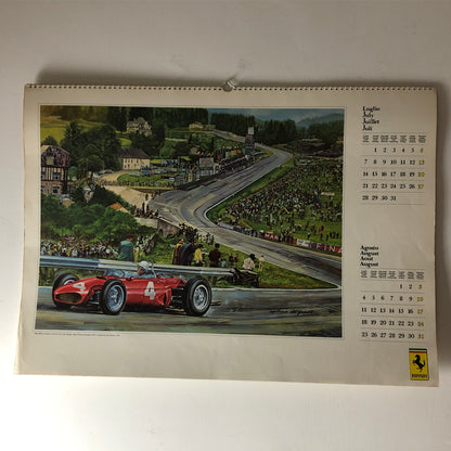 Ferrari, Calendario Ferrari del 1980 Realizzato da Dipinti di Antonio de Giusti - Raggi's Collectibles' Automotive Art