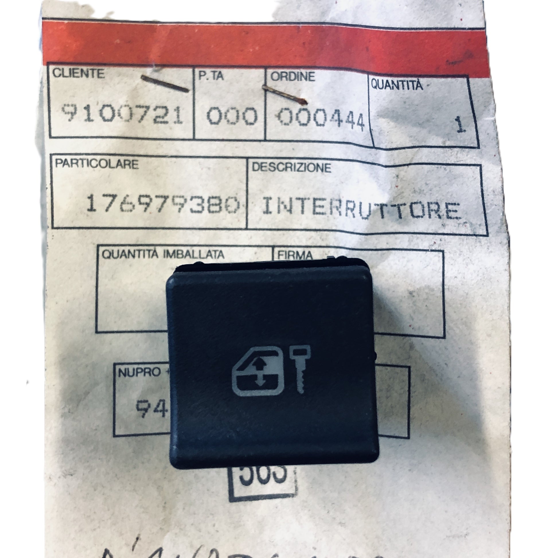 Lancia Thema Interruttore Nero Blocco Finestrini Posteriori Nuovo 176979380 - Raggi's Collectibles' Automotive Art