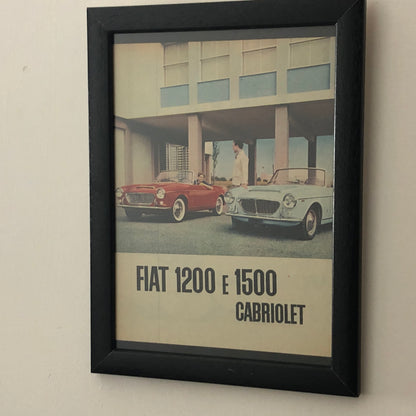 FIAT, Pubblicità Anno 1960 FIAT 1200 e 1500 Cabriolet - Raggi's Collectibles' Automotive Art