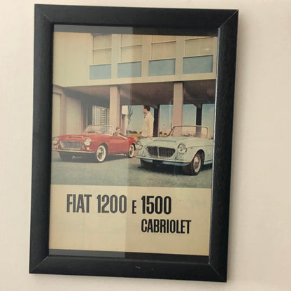 FIAT, Pubblicità Anno 1960 FIAT 1200 e 1500 Cabriolet - Raggi's Collectibles' Automotive Art