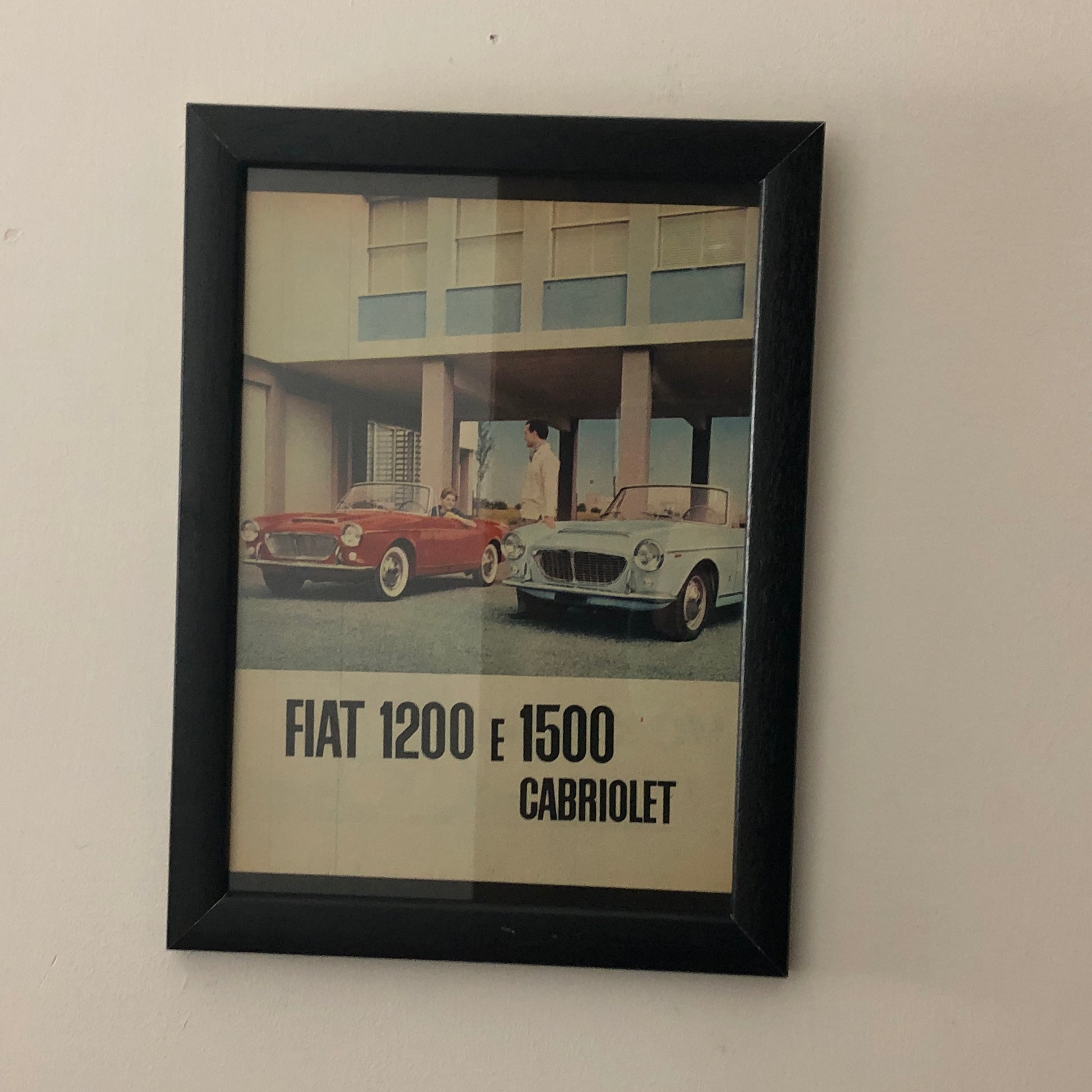 FIAT, Pubblicità Anno 1960 FIAT 1200 e 1500 Cabriolet - Raggi's Collectibles' Automotive Art