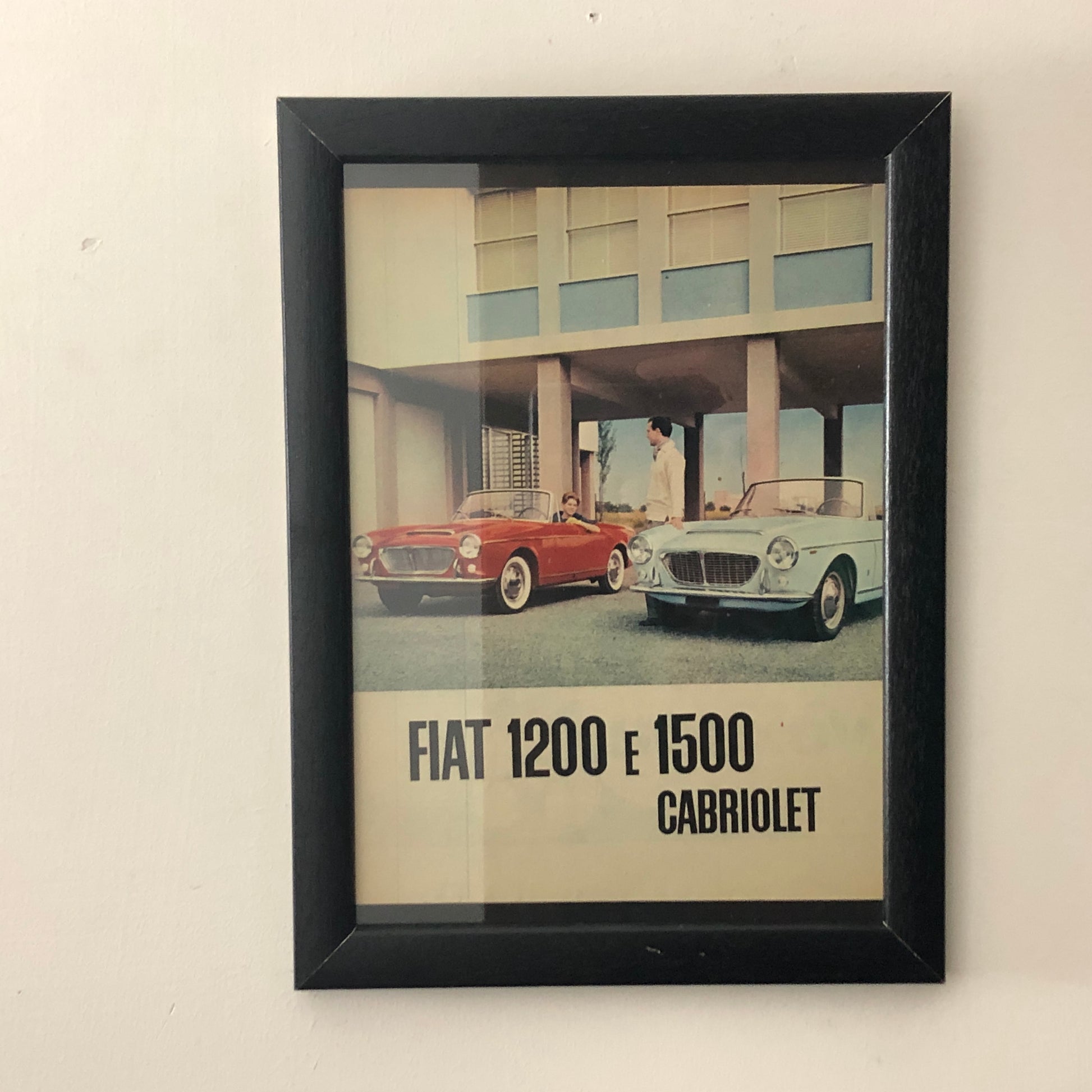 FIAT, Pubblicità Anno 1960 FIAT 1200 e 1500 Cabriolet - Raggi's Collectibles' Automotive Art