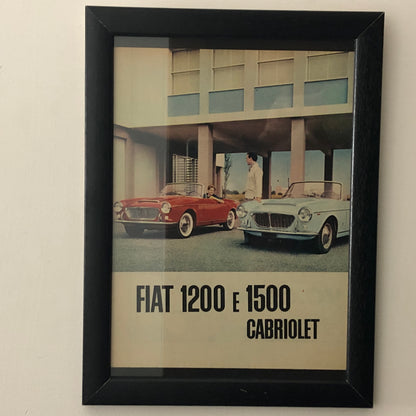 FIAT, Pubblicità Anno 1960 FIAT 1200 e 1500 Cabriolet - Raggi's Collectibles' Automotive Art