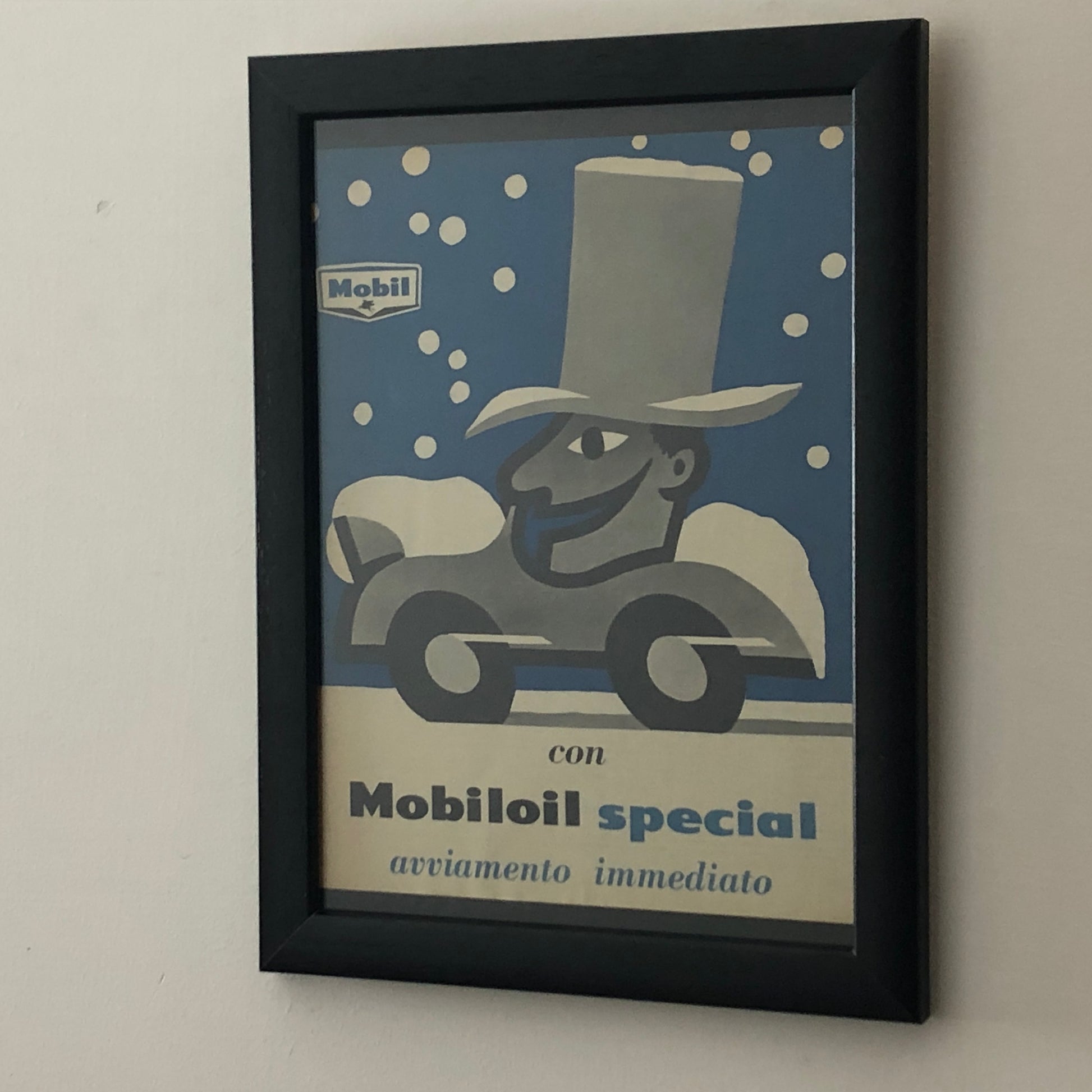 Mobil, Pubblicità Anno 1960 Mobiloil Special Avviamento Immediato - Raggi's Collectibles' Automotive Art