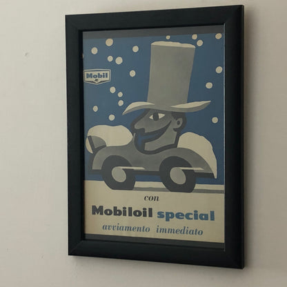 Mobil, Pubblicità Anno 1960 Mobiloil Special Avviamento Immediato - Raggi's Collectibles' Automotive Art