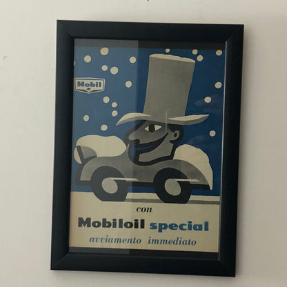 Mobil, Pubblicità Anno 1960 Mobiloil Special Avviamento Immediato - Raggi's Collectibles' Automotive Art