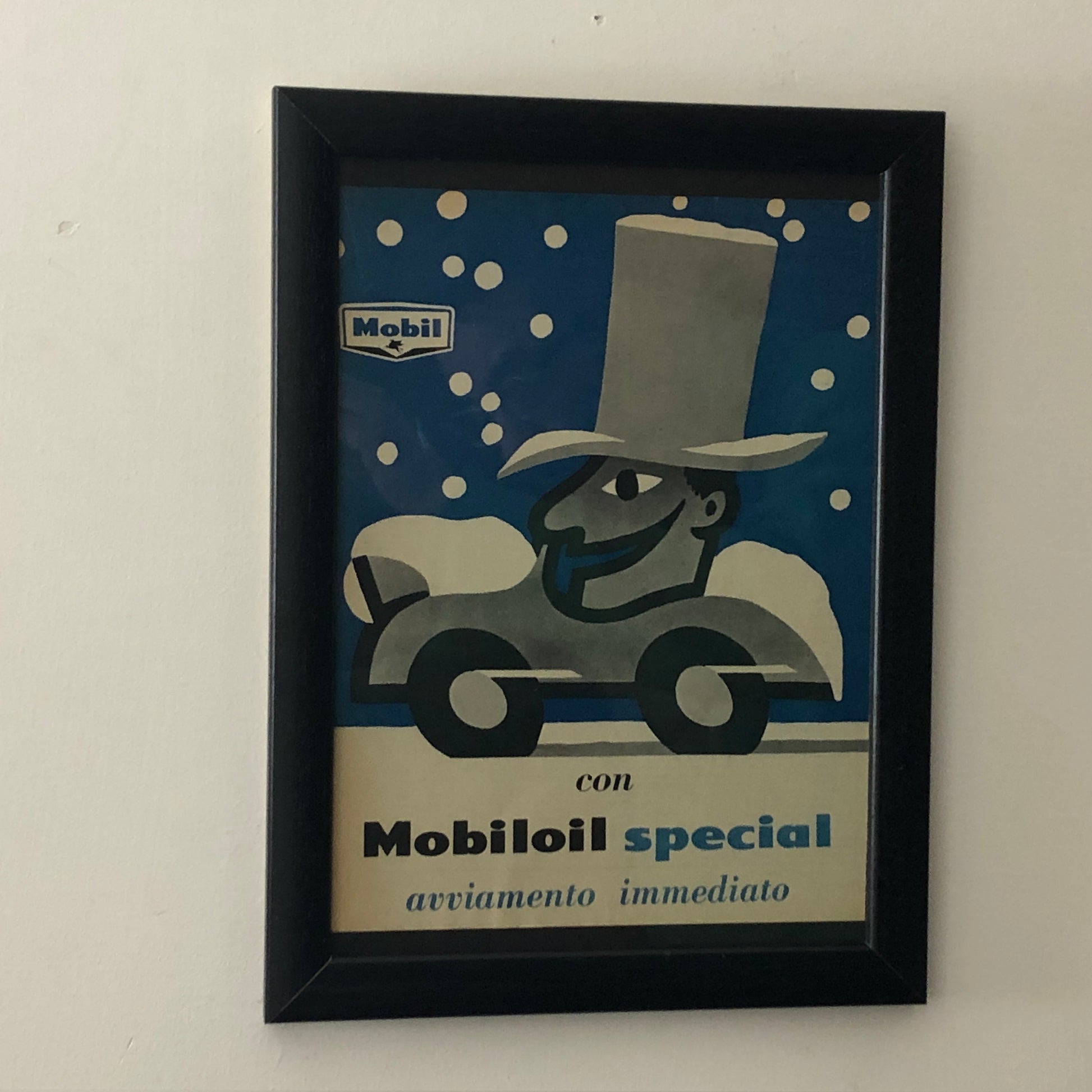 Mobil, Pubblicità Anno 1960 Mobiloil Special Avviamento Immediato - Raggi's Collectibles' Automotive Art