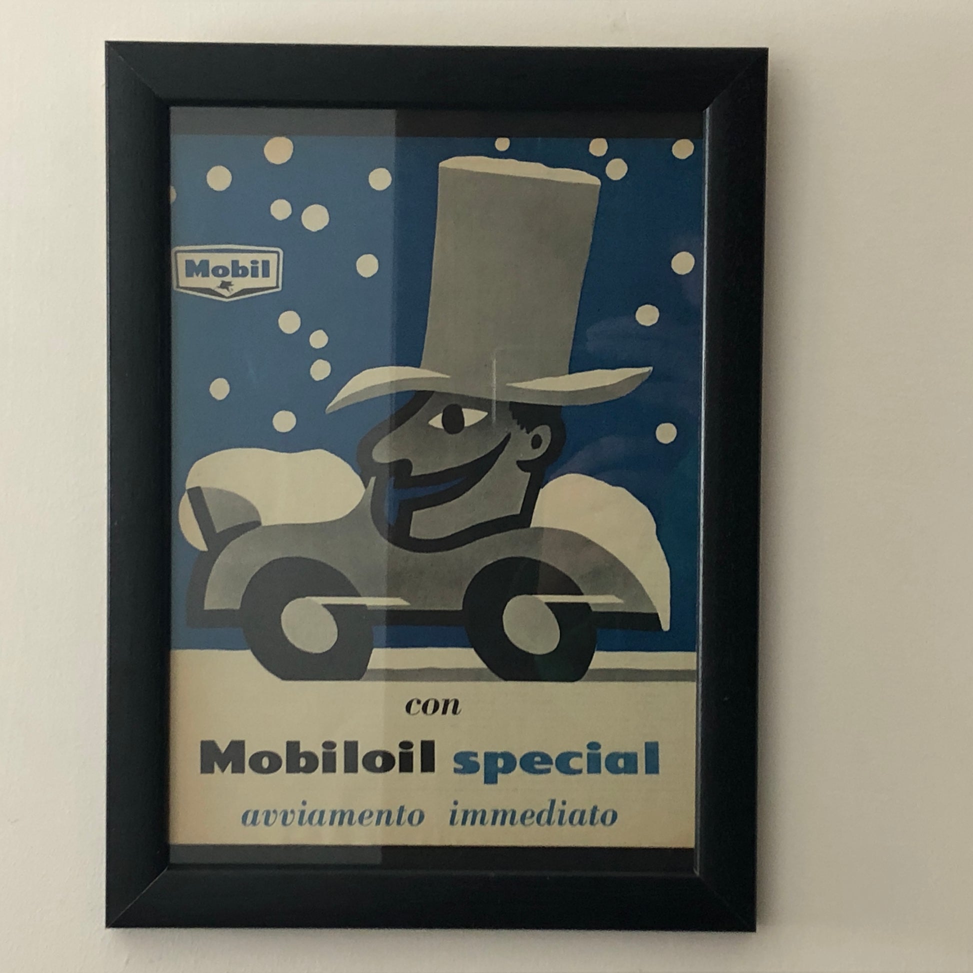 Mobil, Pubblicità Anno 1960 Mobiloil Special Avviamento Immediato - Raggi's Collectibles' Automotive Art