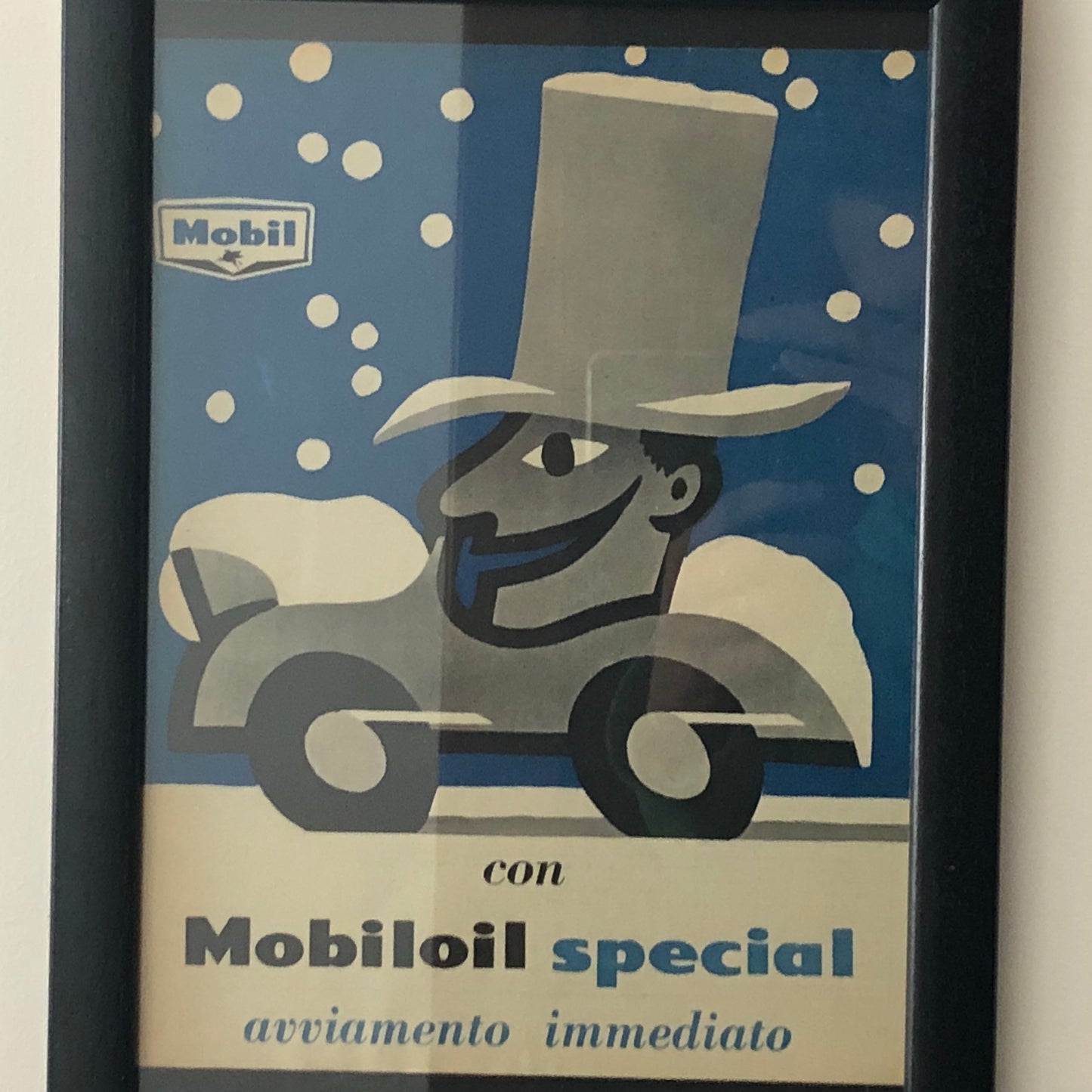 Mobil, Pubblicità Anno 1960 Mobiloil Special Avviamento Immediato