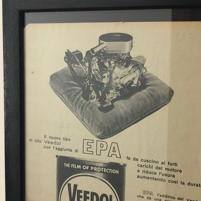 Veedol Motor Oil, Pubblicità Anno 1959 Veedol Motor Oil con Didascalia in Italiano - Raggi's Collectibles' Automotive Art