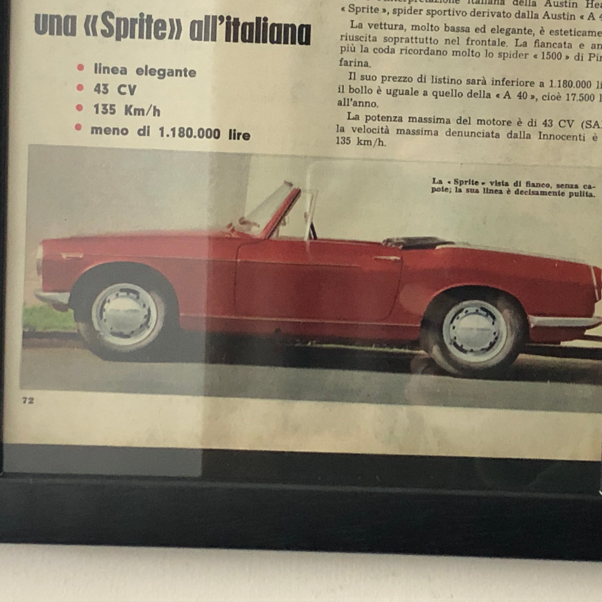 Innocenti, Presentazione Innocenti 950 Anno 1960 con Didascalia in Italiano - Raggi's Collectibles' Automotive Art