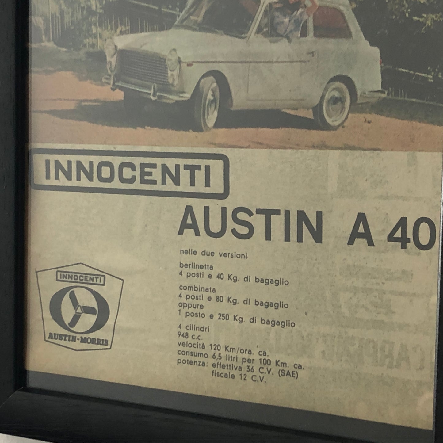 Innocenti Austin-Morris, 1960 Innocenti Austin-Morris A40 Advertisement
