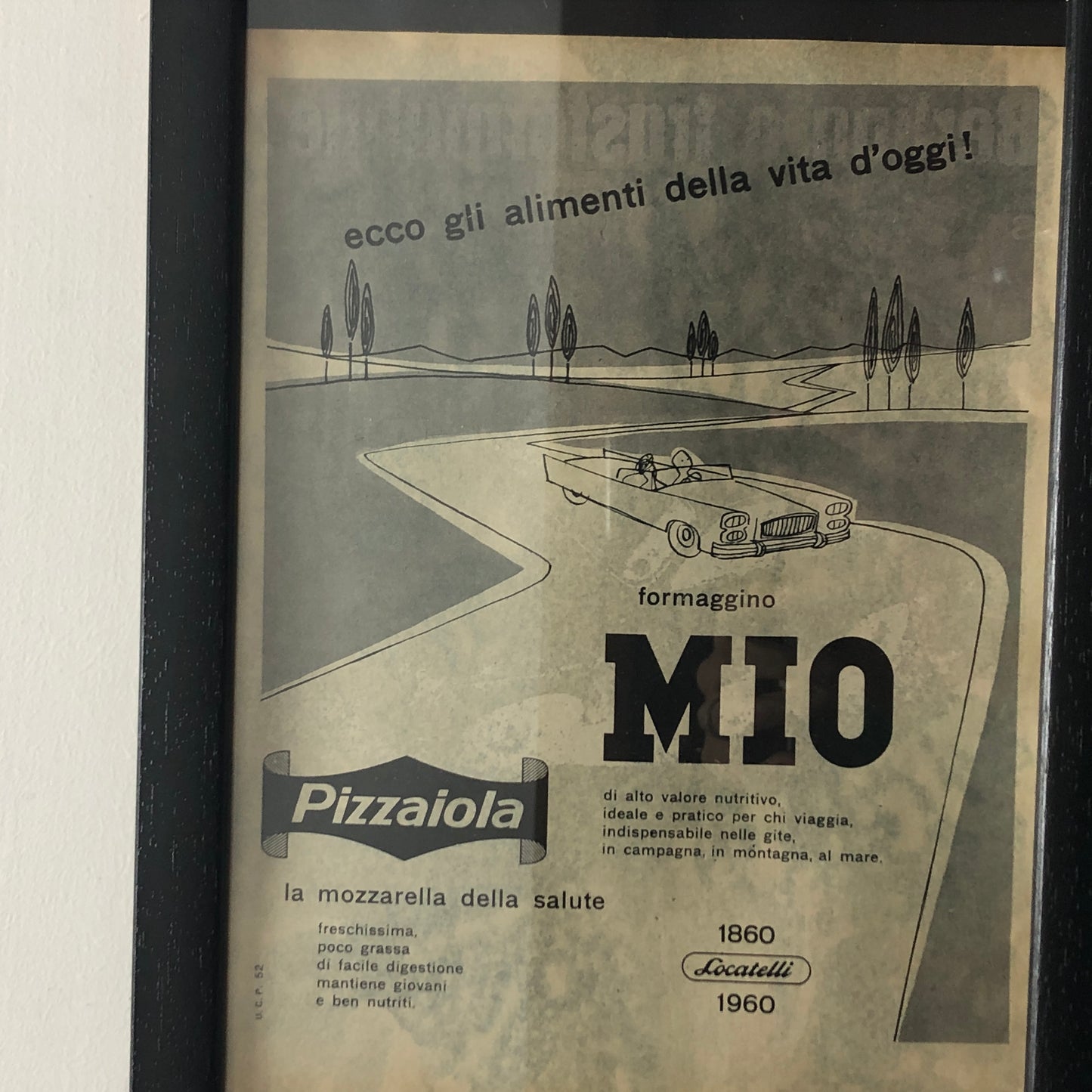 Locatelli, Pubblicità Anno 1960 Formaggino Mio e Mozzarella Pizzaiola 100 Anni Locatelli
