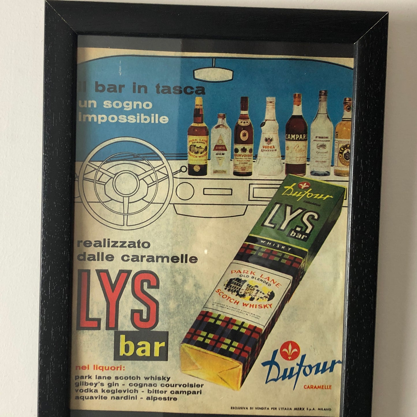 Dufour, Pubblicità Anno 1960 Caramelle LYS Bar Disegnata dallo Studio Dalla Costa