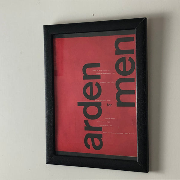 Arden for Men, Pubblicità Anno 1960 Arden for Men con Linea Prodotti e Listino Prezzi